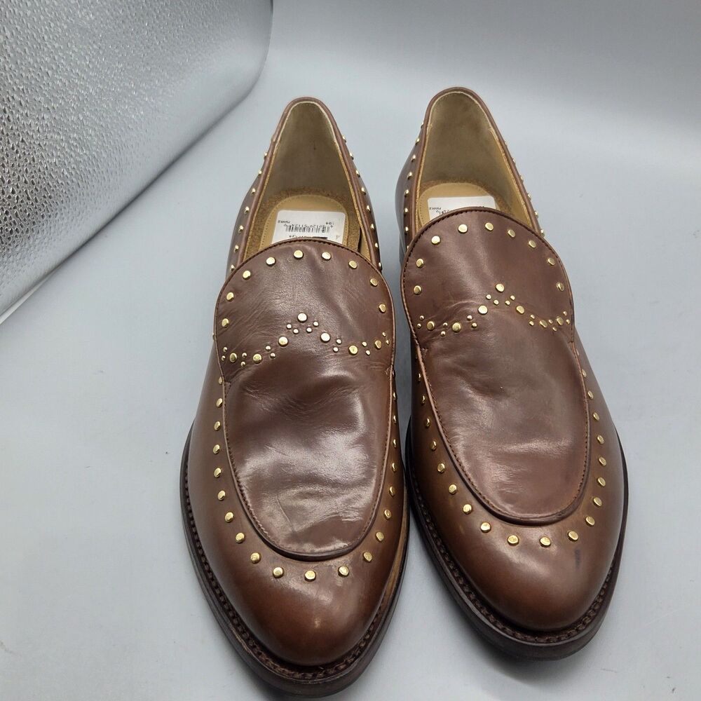 The Office Of Angela Scott Miss Cecilia Stud Loafer cognac sz EUR 42/ US 12 - Picture 3 of 15